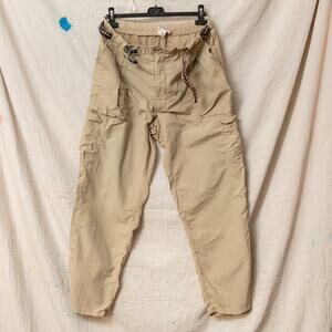 Vintage L.L. Bean Sportif Hiking Active Pants Size Large Nylon Built-in Belt